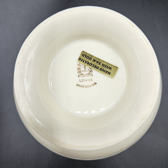 Vintage Lenox Christmas Holiday Dimension Candy Jar w/ Holly Design - Picture 5 of 5